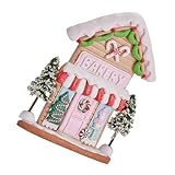 Adorable cabane de noël décorative : cette mignonne figurine en argile apporte de la et constitue une charmante petite maison décorative, idéale pour embellir votre intérieur pendant les fêtes ou votre table d'hiver