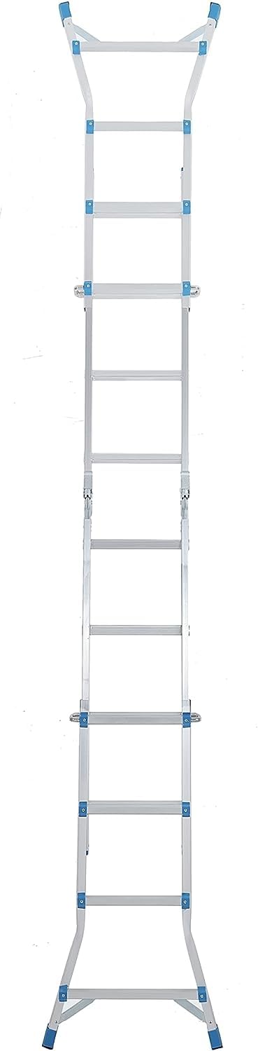 Scala telescopica in alluminio 3.98 MT Leggera 4x4 Multiuso Multifunzione Pieghevole a Libretto