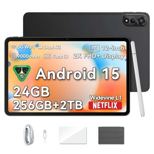 Blackview Mega 2 Android 15 Tablet 12 Zoll, 24GB RAM+256GB ROM (mit Rabattcoupon sparen!)