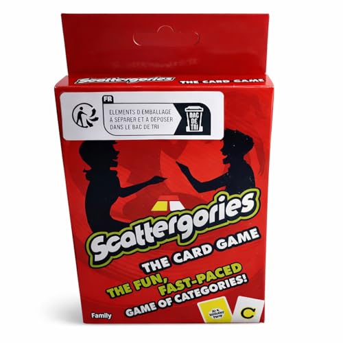 Image of Classic Card Game - 112 Colorful Cards | Fun Family & Party Game | 2-10 Players | Easy to Learn | Ages 7+ | Fast-Paced Colour & Number Matching Game for Kids & Adults (Scattergories)