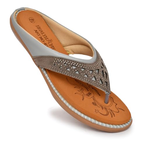 Image of HEALTH FIT Extra Super Soft Ortho Care Diabetic & Orthopedic Slippers /Doctor Chappal & Footwear with Memory Foam