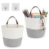 Eulihent Set de 2 Cestas Colgantes, Cesta Organizadora para Baño, Cesta de...