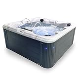 Insight Outdoor Hot Tub, 6 Person Spa, 34-Jet, 73-Port Lounger Acrylic Spas with Ice Bucket by Aqualife by Strong Spas