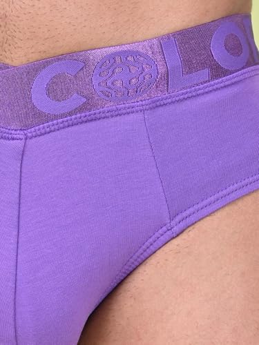 Image of Rupa Colors Modern Solid Brief for Men, Cotton Blend, Regular Fit, Outer Elastic, Pack of 1