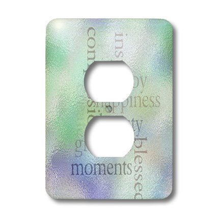 Joy and Gratitude Vitrail plaque murale d'art pour interrupteur - 2