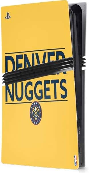 Skinit Decal Gaming Skin Compatible with PS5 Pro Console - Officially Licensed NBA Denver Nuggets Standard - Blue Design