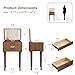 Muwuele Solid Wood Small Vanity Desk with Mirror and Lights, Narrow Makeup Vanity for Small Space, Flip Top Vanity Side Table, 3 Color Modes & Adjustable Brightness, 19.6