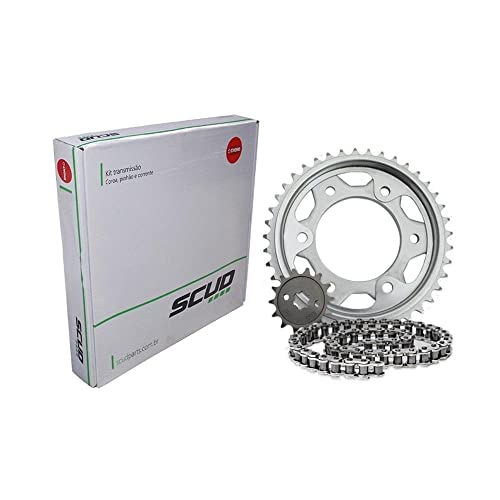 Kit Relação Transmissão Com Retentor Scud Compatível com moto Yamaha Modelo Fazer 250