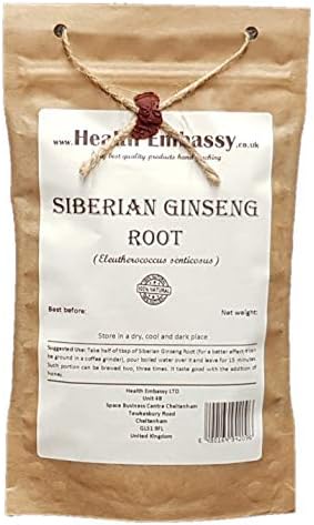 Health Embassy Siberian Ginseng Root (Eleutherococcus senticosus), 50 g