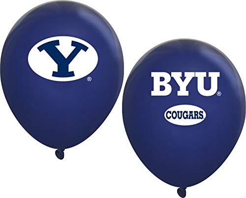 BYU Cougars Balloons 10 Pack 11" Official Licensed Logos, Helium Quality Latex Balloons, Perfect for College Football Team Celebration, Decorated Front and Back by Westrick