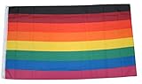 TrendyLuz Flags Rainbow Pride Flag 8 Stripes Black Brown Philadelphia Gay Lesbian LGBT Equality 3x5 Feet Flag