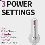 Aspirateur à bâton sans fil ROOMIE TEC R3, puissance d'aspiration inaltérable pour sol et tapis, autonomie de batterie puissante jusqu'à 43 min, sans sac, grande capacité, rouleau extra large, phares LED et filtration HEPA