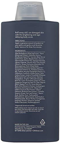 Organic Male Om4 Renew: Lime Ginger Glycolic Brightening Body Scrub, 8.4 Oz. #TOP1