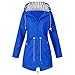 Zilosconcy Regenmantel Damen Wasserdicht Lang Regenjacke Funktionsjacke Leichte Atmungsaktiv Regenparka mit Kapuze Große Größen Sport Kapuzenpullover Übergangs Jacken Langarm Mantel für Frauen