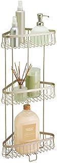 iDesign York Metal Wire Corner Standing Shower Caddy 3-Tier Bath Shelf Baskets