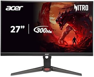 acer Nitro 27" WQHD 2560x1440 IPS PC Gaming AMD FreeSync Premium | 300Hz | Up to 0.5ms | 99% sRGB | DisplayHDR 400 | ErgoStand | VESA Mounting | 1 x DP 1.4 & 2 x HDMI 2.1 | XV272U F3bmiiprx