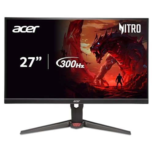 acer Nitro 27" WQHD 2560x1440 IPS PC Gaming AMD FreeSync Premium | 300Hz | Up to 0.5ms | 99% sRGB | DisplayHDR 400 | ErgoStand | VESA Mounting | 1 x DP 1.4 & 2 x HDMI 2.1 | XV272U F3bmiiprx