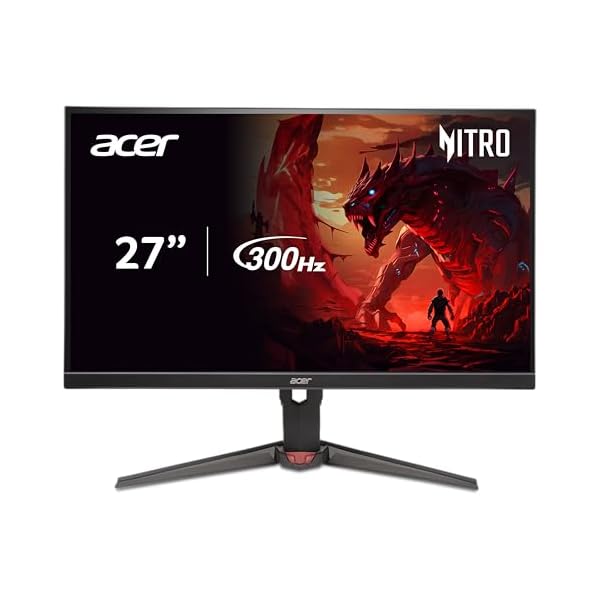 Acer Nitro XV272U F3 27 inch IPS WQHD 2560×1440 Gaming Backlight LED LCD Monitor I Rapid 300Hz Refresh, 0.5ms Response I HDR 400 I AMD FreeSync Premium I Zero Bright Dot Policy I Ergostand I Eye Care