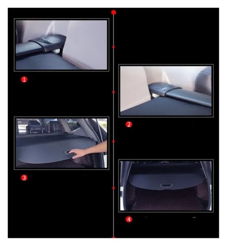 Cubierta de carga de seguridad maletero trasero para evitar miradas 5