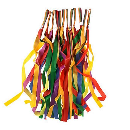 Rubans de danse rythmiques arc-en-ciel pour s'amuser en gym et cirque