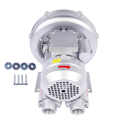 Bisenya Seitenkanalverdichter Seitenkanalgebläse 0.55KW 230V 100m³/Std 120 Druck mbar