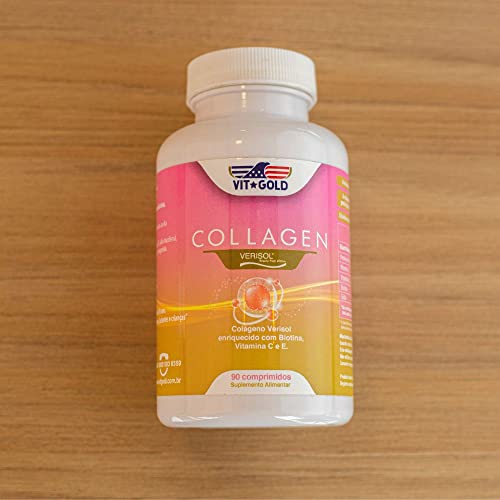 Colágeno Verisol com Biotina, Vitamina C e E Vitgold 90 comprimidos