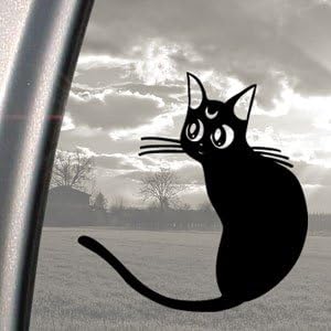 SAILOR MOON Black Decal Luna Cat Car Truck Window Sticker