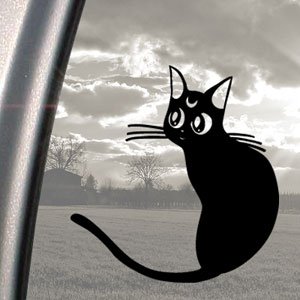 SAILOR MOON Black Decal Luna Cat Car Truck Window Sticker