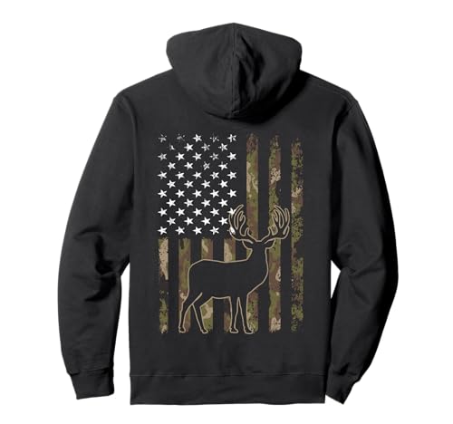 Deer Hunting Camo Elk Hunter Pullover Hoodie