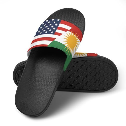 Flag of U.S. Kurdistan Flag House Sandals Non-Slip Bathroom Slippers Beach Summer Shoes for Men Women4
