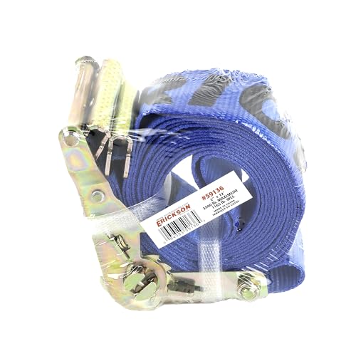 Erickson 59136 Blue 2\" x 12\' Ratcheting E-Track Logistic Strap