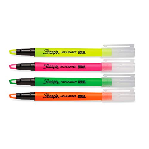 Sharpie Clear View Highlighter Stick, Assorted, 4/Pack (1950749) #TOP1