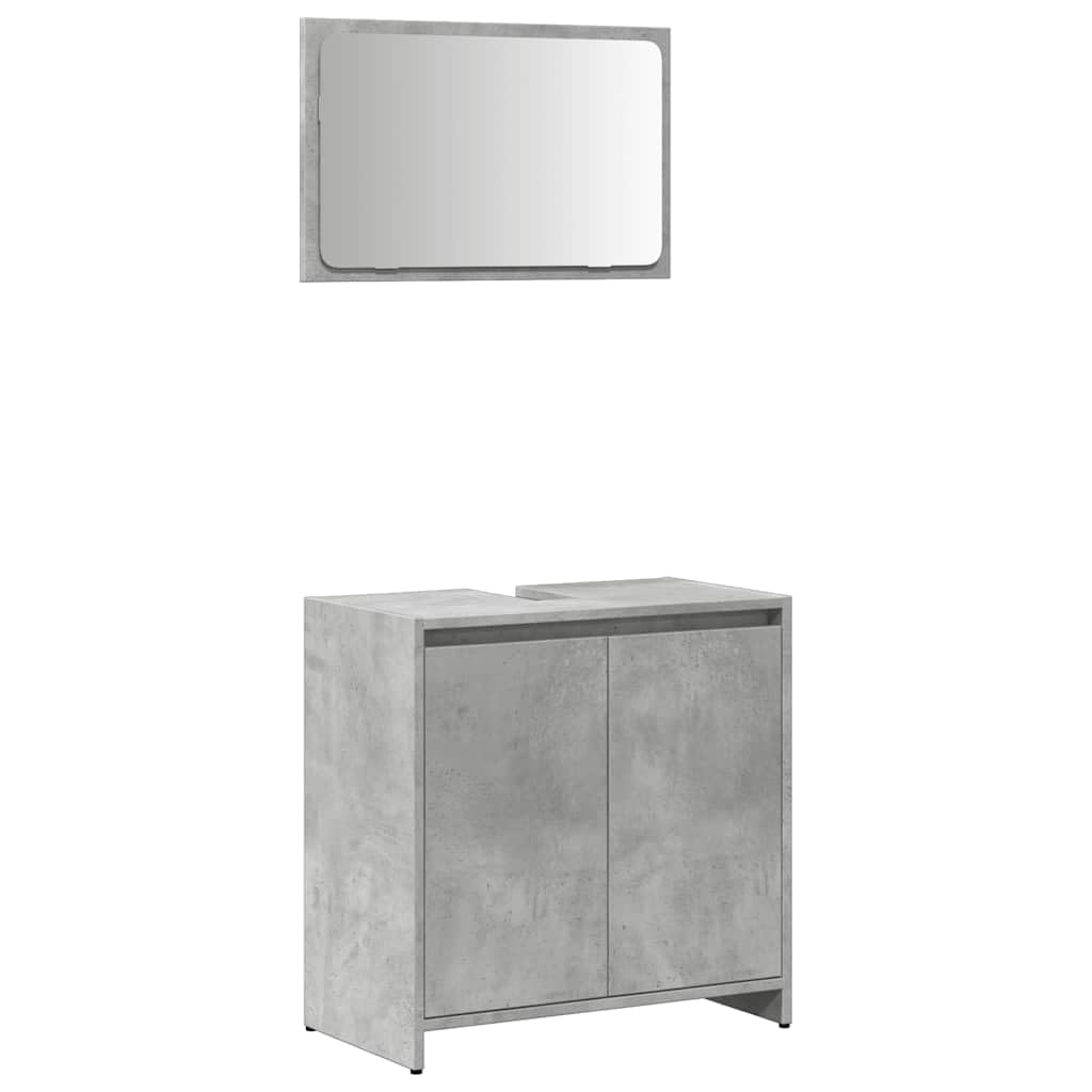 vidaXL Ensemble de Meubles de Salle de Bain 2 pcs Gris béton