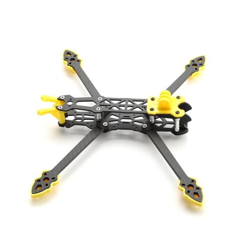Goolsky 8 pouces 375 mm Avec Cadre quadrirotor à Bras de 5 mm en Fibre de Carbone 3K 8 FPV Freestyle Drone de Course télécommandé Avec pièces dimpression Pour bricolage FPV, Rouge