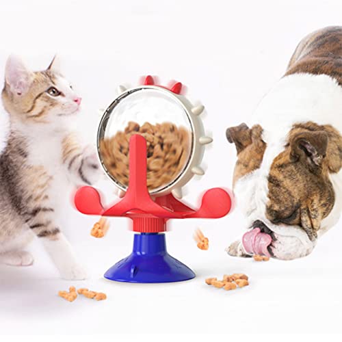 Gato vazando brinquedo,dispensador alimentos com roda giratória 360° | Alimentador lento para gatinh