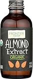 Frontier Co-op Organic Almond Extract, 4 Ounce Glass Jar, Warm Sugar-free Vegan Flavor for Desserts, Coffee and Smoothies