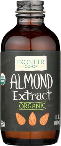 Frontier Co-op Organic Almond Extract, 4 Ounce Glass Jar