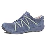 Dansko Harlyn Lightweight Sneaker for Women - Stain Resistant Leather and Nylon Uppers and Arch Support in Flexible Style Blue 9.5-10 M US