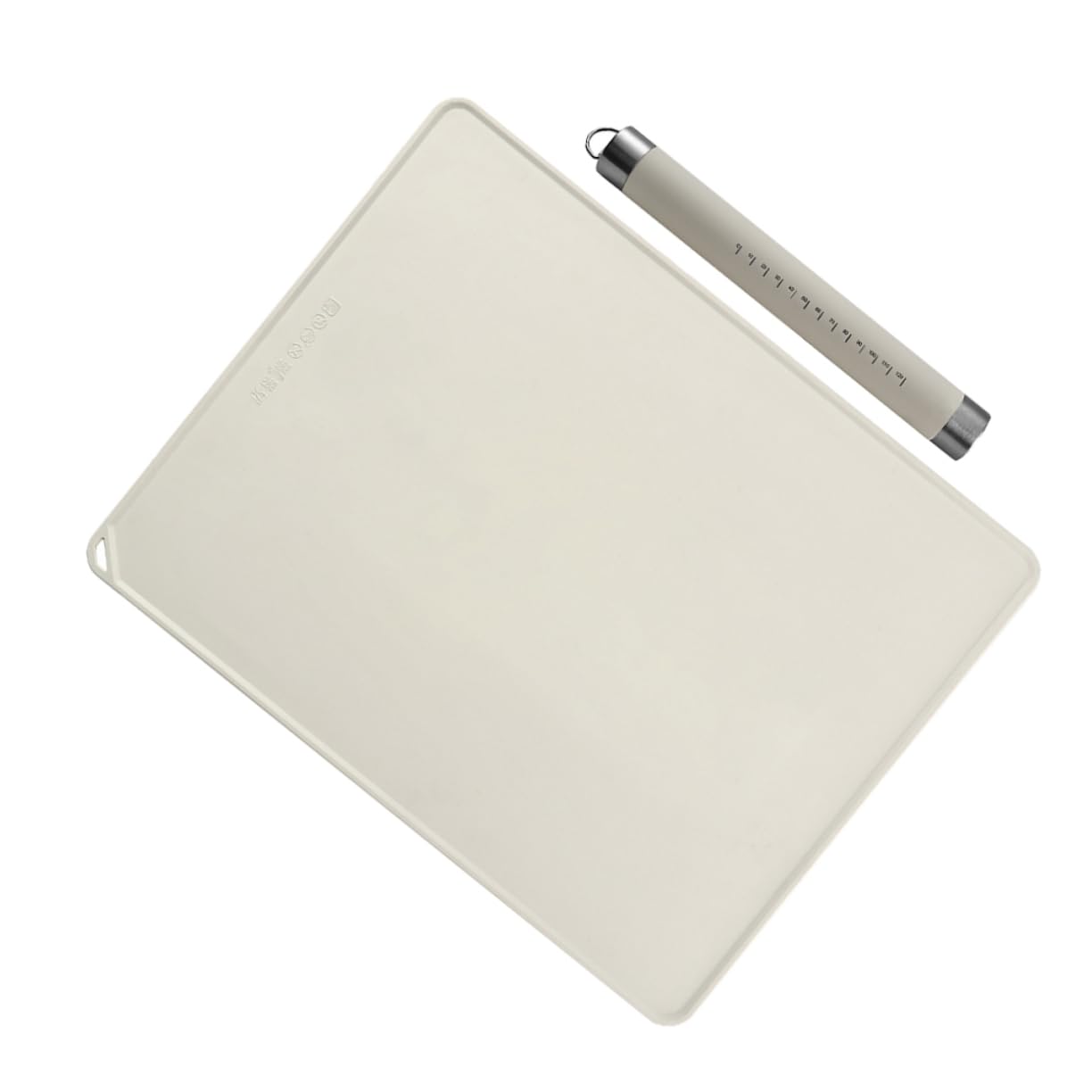 Multifunktions Teigmatte 1 Satz aus Silikon und Edelstahl Beige
