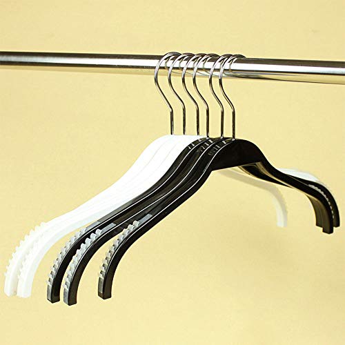 Miniatura 3 de 20 Perchas De Vestir De 38 Cm X 22 Cm, De Plástico Negro Fuerte Para Adultos, Perchas De Ropa Antideslizante De Goma Con Muescas Para Ropa, Abrigo, Prendas De Vestir
