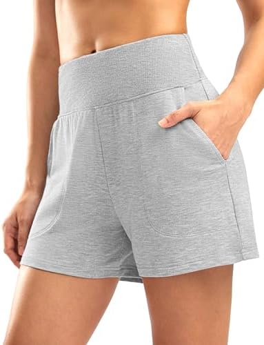 Soothfeel Women's Modal Soft Sweat Shorts High Waisted Comfy Summer Athletic Casual Lounge Shorts for Women with Pockets view 2