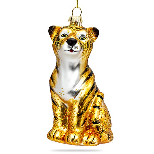 SIKORA BS463 Tigre Tigresse Décoration de Noël en Verre pour Le Sapin Cover