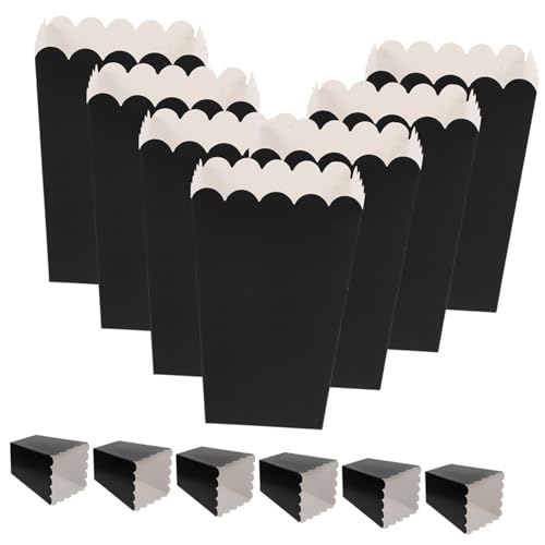 Récipients à popcorn en carton noir de qualité supérieure pour mariages et buffets