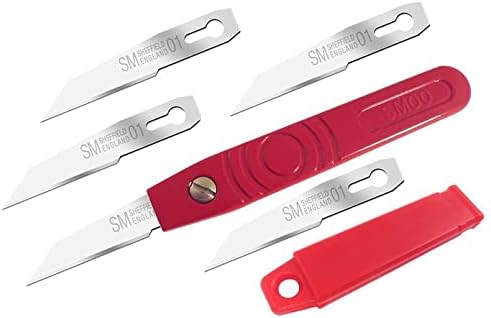 Swann Morton Dovetail Marking Knife, Craft Knife, Thin Blade, Cast Iron Handle, Fixed Blade, 5 Extra Blades, Swann Morton SM00