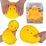 ORB Easy Sqweezy Nugget The Chunky Hamster - Big Slow Rising Squishy Chubby Yellow Hamster Toy - Extra Soft Marshmallow Squish - Large Squishy Stress Relief and Funkee Fidget Toy for Kids and Adults