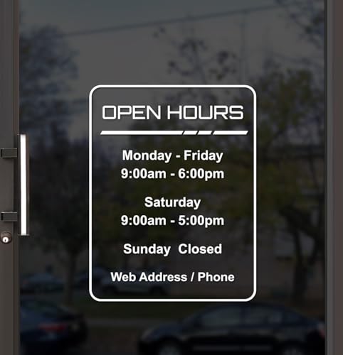 Business Hours Sign for Window – Modern (PORTRAIT) - Thumbnail 2