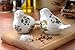 Portmeirion Botanic Garden Bird Shaped Salt & Pepper Shaker Set - Chip-Resistant Porcelain with Assorted Floral Motifs, Dishwasher & Microwave Safe - Decorative Kitchen Storage & Pantry Organization