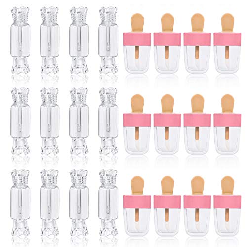 Tube de gloss vide glace et bonbon x24 pour cosmétiques DIY