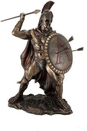 Veronese Design King Leonidas Greek Warrior of Sparta Bronze Finish Statue