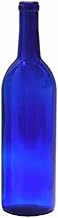 Midwest Homebrewing and Winemaking Supplies 750 ml Cobalt Glass Claret/Bordeaux Bottles (12 per case), Blue
